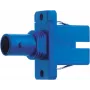 Adaptador de fibra ótica híbrido Telegärtner ST fêmea para SC fêmea multimodo azul J08082A0000