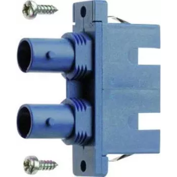 TELEGÄRTNER J08082A0007 adaptador híbrido de fibra ótica ST fêmea para SC fêmea, multimodo/monomodo, azul