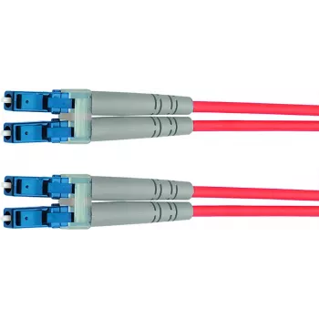 Telegärtner Cabo de patch de fibra ótica LC para LC Multimodo OM3 Duplex, 1m, aqua L00870A0003
