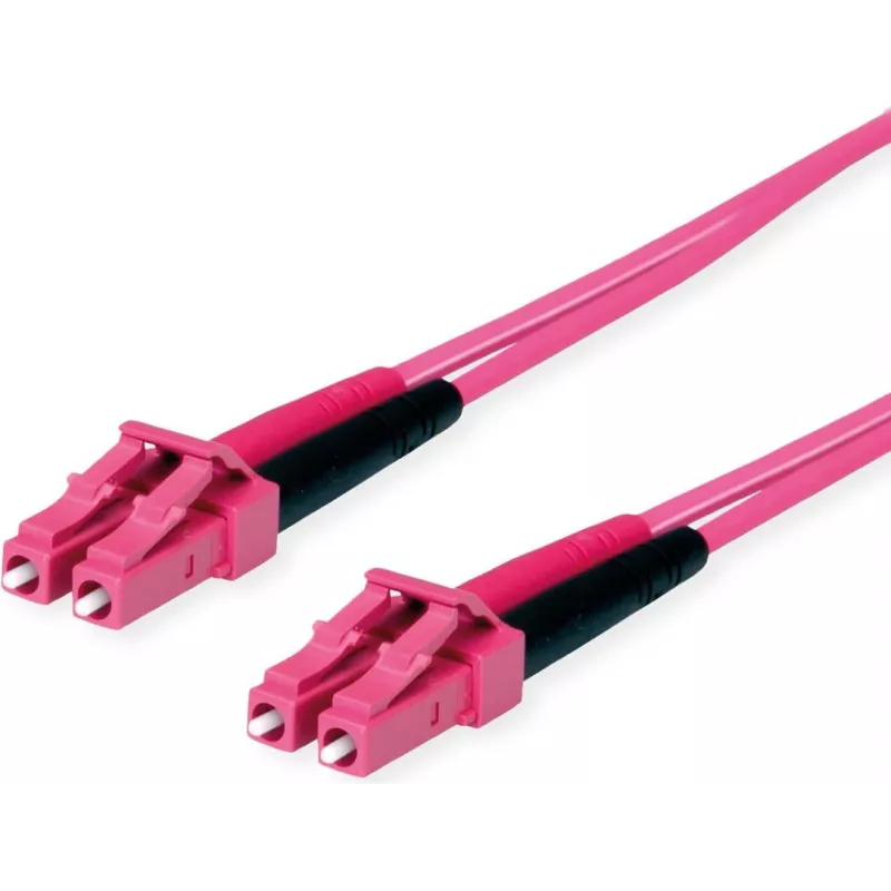 Telegärtner cabo de rede de fibra ótica LC para LC OM4 duplex, 2m, violeta 100011327