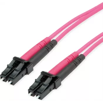 Telegärtner cabo de rede de fibra ótica LC para LC OM4 duplex, 2m, violeta 100011327