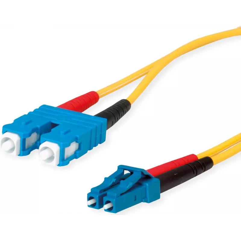 Telegärtner Cabo de rede de fibra ótica LC para SC Single-Mode, 2m, 9/125µm, LSZH Amarelo