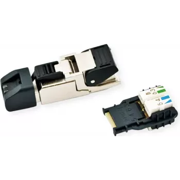 Telegärtner Ficha MFP8 RJ45 Cat.6a T568B blindada com tampa de proteção contra pó (J00026A2001)