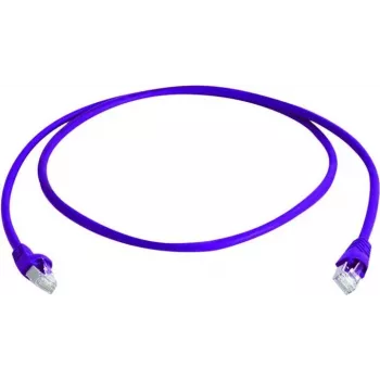 Cabo de rede Telegärtner MP8 FS 500 CAT 6a S/FTP, ficha RJ-45 para ficha RJ-45, 0,25 m, violeta, Snagless Boot, 10 Gbps, 500 MHz L00000A0237