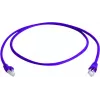 Cabo patch Telegärtner MP8 FS 500 Cat 6a S/FTP, ficha RJ-45 para ficha RJ-45, 0,5 m, violeta, Snagless