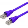 Cabo patch Telegärtner MP8 FS 500 Cat 6a S/FTP, ficha RJ-45 para ficha RJ-45, 0,5 m, violeta, Snagless