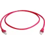 Cabo crossover Telegärtner MP8 FS 600 ficha RJ-45 macho para ficha RJ-45 macho 2 m SFTP Cat.7 vermelho