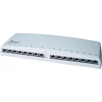 Telegärtner MPD16 K painel de ligação - 16 portas RJ45 - Cat.6a - Alpine White