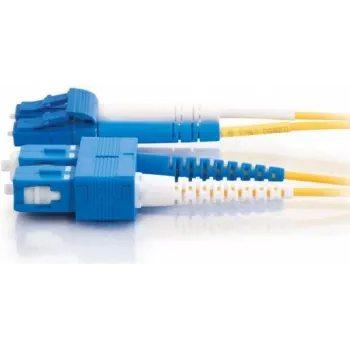 Telegärtner Cabo de patch de fibra ótica monomodo LC duplex para SC duplex, 3m, LSZH, amarelo L00890A0041