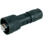 Conjunto de fichas RJ45 Telegärtner STX V1 variante em plástico 1 reto 8P8C preto J80026A0009 1 unid.