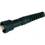 Telegärtner STX V1 RJ45 Conjunto de fichas, variante em plástico 1, reto, 8P8C, blindado, preto, 1 unid.