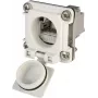 Telegärtner STX V6 Conjunto de tomada de flange RJ45 variante 6, 8P8C, blindado, Cat.6A, IP67, cinzento claro J00020A0483