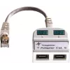 Telegärtner splitter Token Ring ficha RJ45 macho para 2x conector fêmea RJ45 blindado cinzento claro J00029A0011
