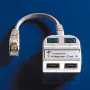 Telegärtner splitter Token Ring ficha RJ45 macho para 2x conector fêmea RJ45 blindado cinzento claro J00029A0011