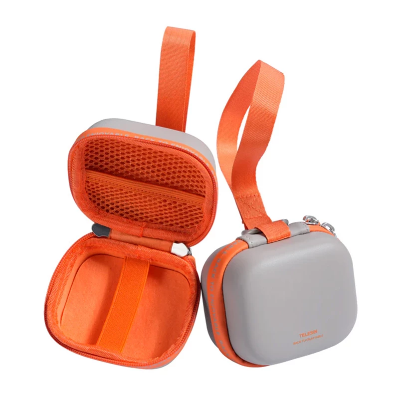 Bolsa de transporte universal mini EVA DisAdv TELESIN para câmaras de ação (Cinzento-Laranja)