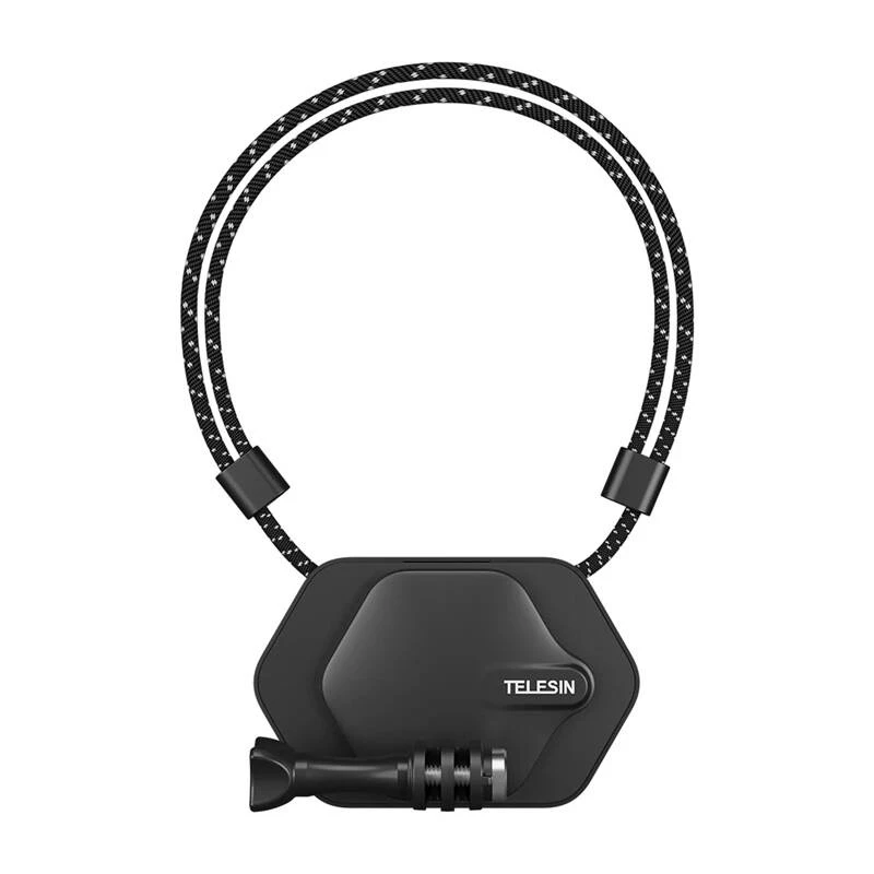TELESIN Conjunto de montagem magnética para action cams - Suporte de pescoço POV mãos livres com fecho rápido