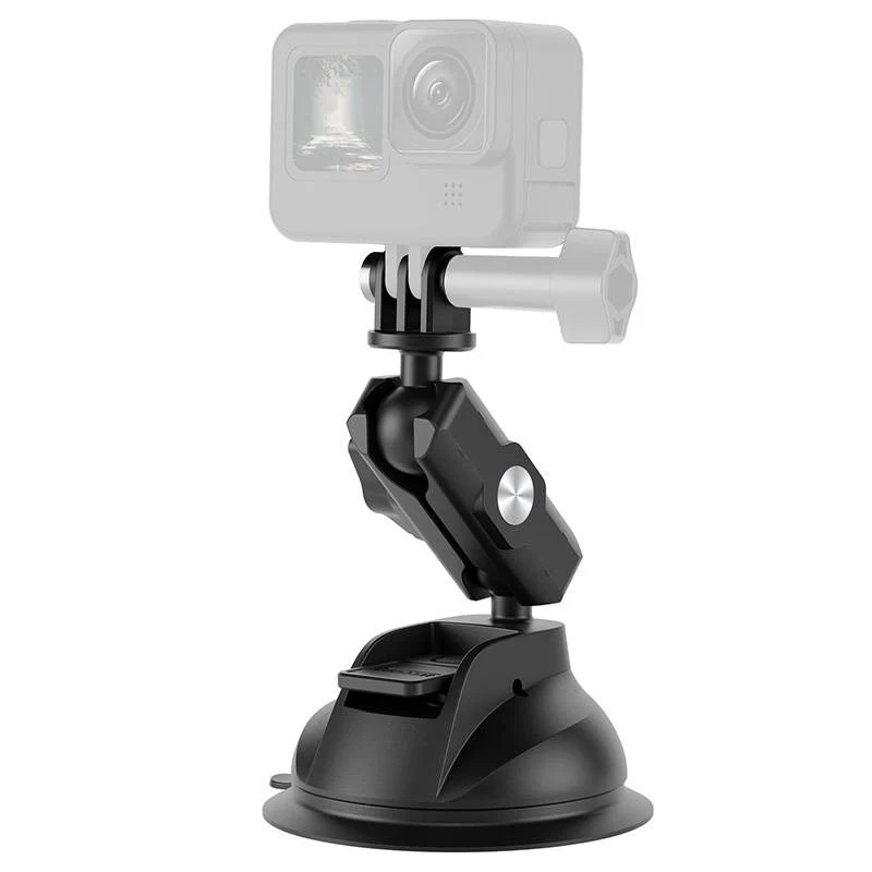 Suporte universal com ventosa TELESIN com suporte para telemóvel e suporte para action camera TE-SUC-012