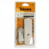 Televes 39550 amplificador de sinal de TV doméstico com conectores F - 3 saídas (2+TV): VHF/UHF – Auto LTE