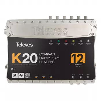 Televes K20-12 Headend Compacto 12 Transponder DVB-S2 para QAM