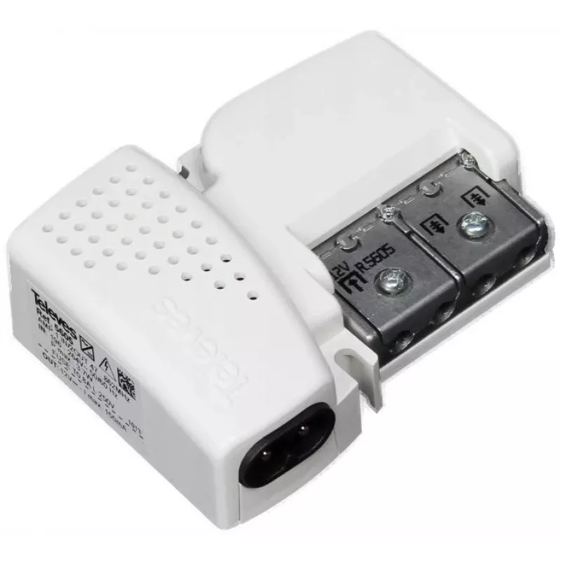 TELEVES PicoKom 1 EC amplificador de antena, 1 entrada, 2 saídas, ganho de 12 dB, 47-694 MHz, conectores F, para interior