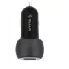 Tellur Carregador de carro USB duplo com QC 3.0, 6A preto