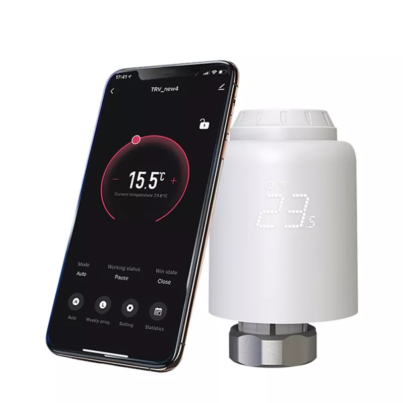 Tellur Válvula termostática de radiador Smart WiFi RVSH1 LED branco