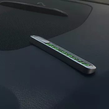 Tellur Cartão de estacionamento temporário com número de telefone, prateado metálico