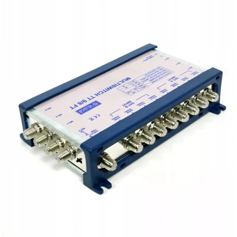 Multiswitch TELMOR TT 9/8 terminal 8 entradas de satélite 1 entrada terrestre 8 saídas