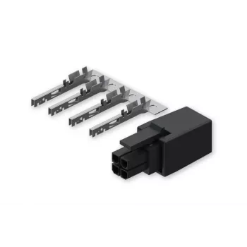 TELTONIKA NETWORKS ficha de 4-PIN com contacto - conector circular série Hirschmann CA, ficha, soldar, IP67, preto