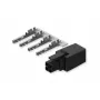 TELTONIKA NETWORKS ficha de 4-PIN com contacto - conector circular série Hirschmann CA, ficha, soldar, IP67, preto