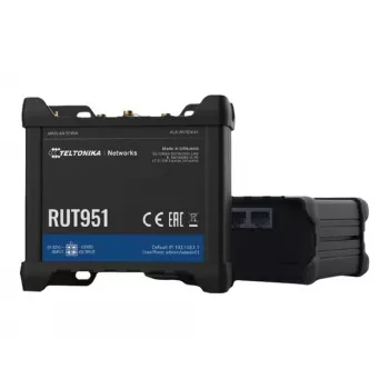 Teltonika RUT951 Router Wi-Fi 4G LTE Cat 4 Dual SIM eSIM com fonte de alimentação UK