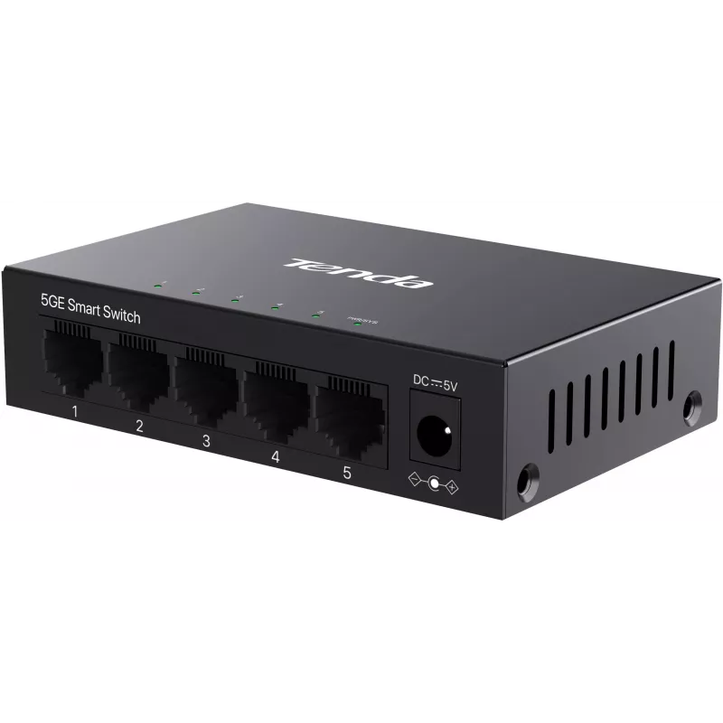 Tenda TEG2205D switch Web Smart L2 Cloud Managed, 5x 10/100/1000 Mbps, metal, sem ventoinha
