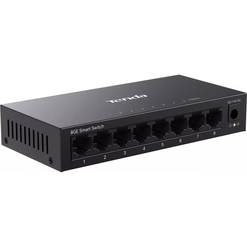 Switch Tenda TEG2208D Web Smart L2 Cloud Managed, 8x 10/100/1000 Mbps, metal, sem ventoinha