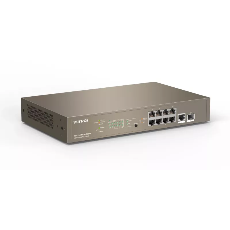 Tenda TEG5310P-8-150W Switch Gigabit PoE+ gerido Layer 3