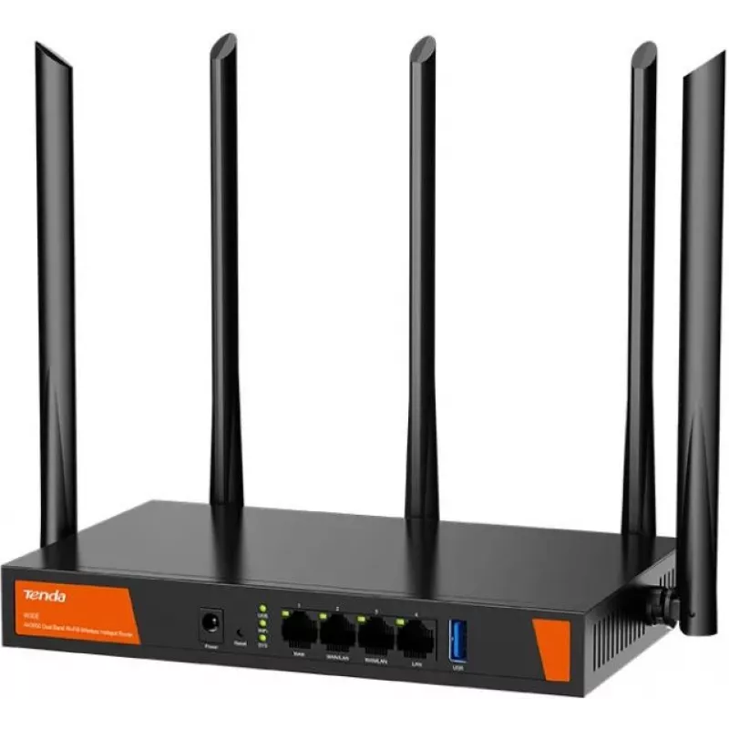 Tenda W30E AX3000 Router wireless Gigabit Ethernet dual-band (2,4 GHz / 5 GHz) preto