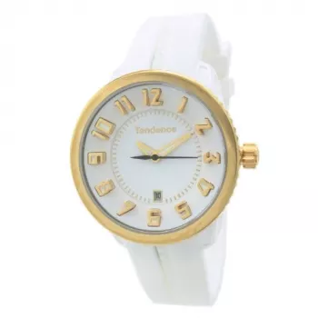 Relógio de mulher TENDENCE Gulliver Round 2093019 42 mm bracelete de silicone branco