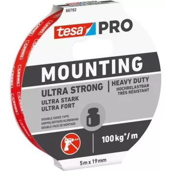 tesa Montage PRO Ultra Strong 66792-00001-00 Fita de montagem branca 5 m x 19 mm 1 rolo
