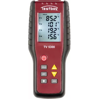 Testboy TV 5300 Termómetro de 4 canais -200 a +1372 °C com sondas