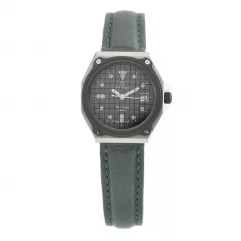 Relógio de mulher TETRA 105C-P quartzo analógico 22 mm bracelete de pele sintética rosa