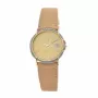Relógio de mulher TETRA 113-C 32 mm mostrador prateado bracelete em pele preta