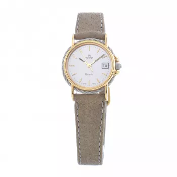 Relógio de mulher TETRA 114-R 23 mm prateado aço inoxidável quartzo analógico