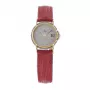 Relógio de mulher TETRA 114-RC-L (23mm) corda manual mecânico, mostrador prateado, bracelete de couro preto