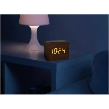 TFA 60.2549.08 CLOCCO Despertador com rádio Aspeto madeira Castanho
