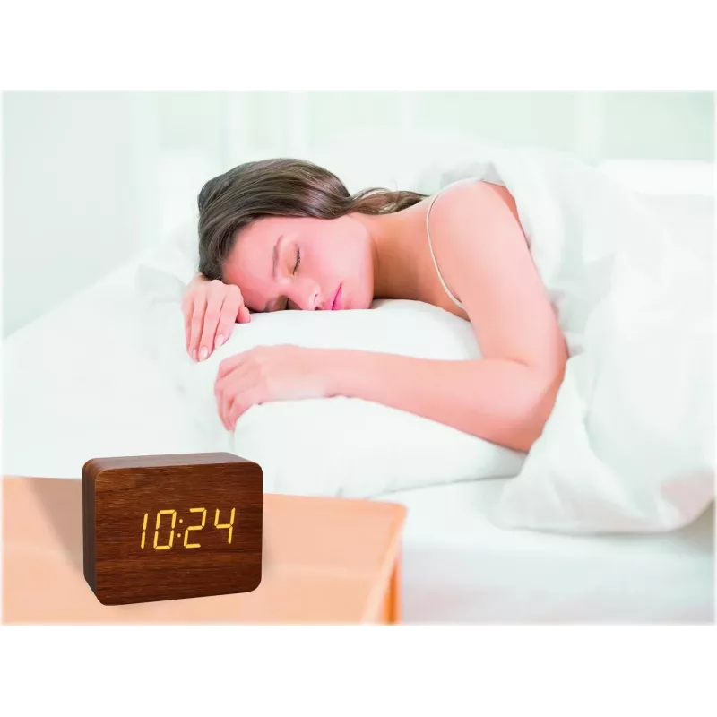 TFA 60.2549.08 CLOCCO Despertador com rádio Aspeto madeira Castanho