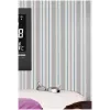 Relógio de parede com rádio TFA 60.4508, moldura prateada, mostrador branco, 30 cm de diâmetro, ponteiro dos segundos contínuo