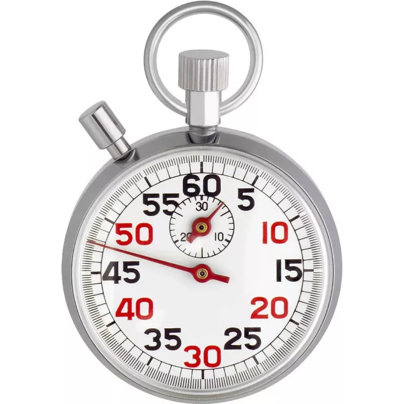 Temporizador de cozinha mecânico TFA Dostmann 38.1022 prateado-branco