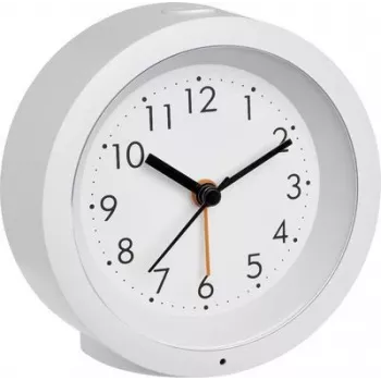 TFA Dostmann 60.1029.02 despertador de quartzo branco