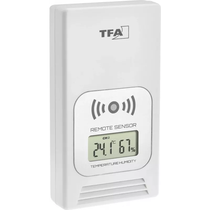 TFA LIFE Estação meteorológica sem fios com termómetro interior/exterior e higrómetro, Preto/Prata