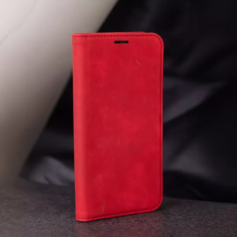 TFO capa inteligente em camurça para Samsung Galaxy A52 4G / A52 5G / A52S 5G vermelho