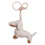 Corrente universal para telefone TFO Beige Dachshund - lanyard crossbody ajustável com adaptador de patch